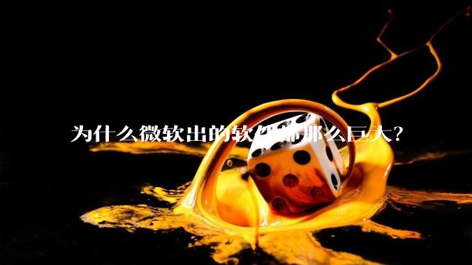 为什么微软出的软件都那么巨大？