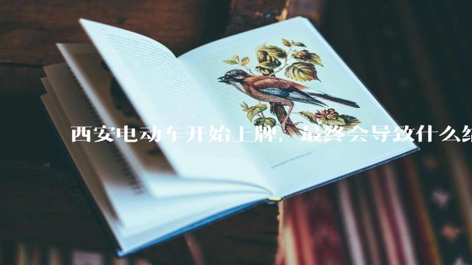 西安电动车开始上牌，最终会导致什么结果？